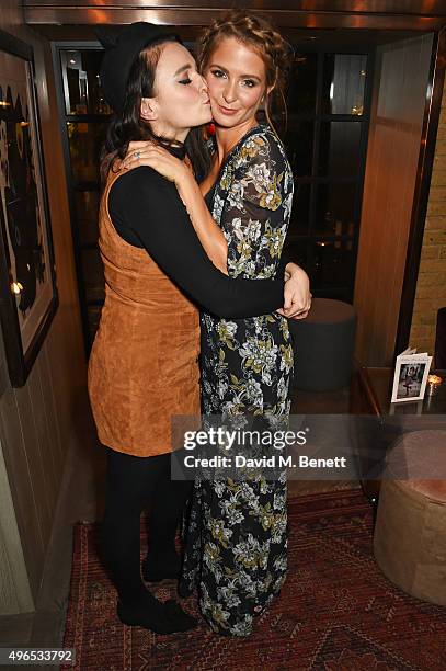 Gizzi Erskine and Millie Mackintosh attend a private dinner hosted by Millie Mackintosh to celebrate the launch of her AW15 collection at Pont St...