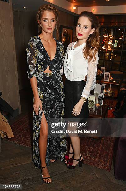 Millie Mackintosh and Rosie Fortescue attend a private dinner hosted by Millie Mackintosh to celebrate the launch of her AW15 collection at Pont St...