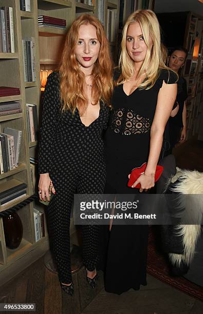 Sophie Greene and Marissa Montgomery attend a private dinner hosted by Millie Mackintosh to celebrate the launch of her AW15 collection at Pont St...