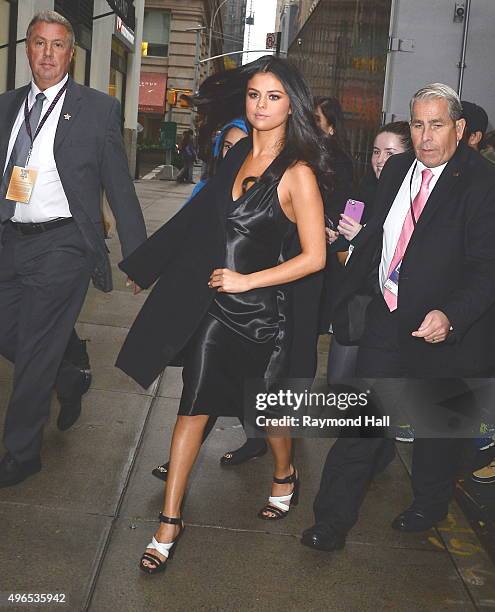 Singer Selena Gomez is seen arriving at the "Victoria's Secret Fashion Show" on November 10, 2015 in New York City.