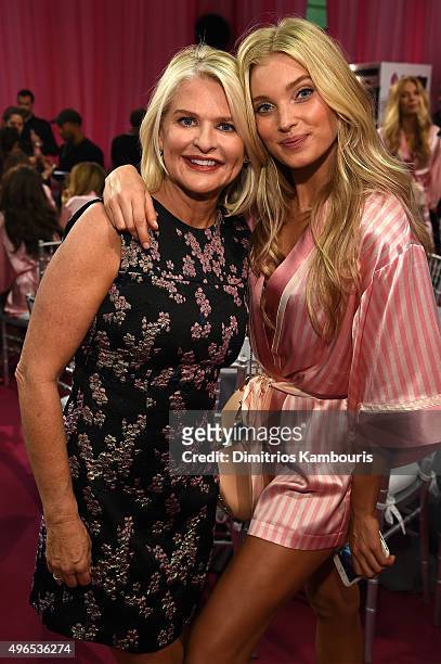 Victoria's Secret CEO Sharen Turney and Lily Donaldson are seen backstage before the 2015 Victoria's Secret Fashion Show at Lexington Avenue Armory...