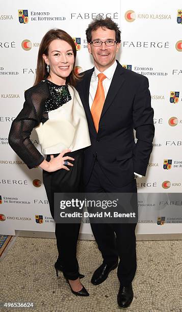 Justine Waddell and Sean Gilbertson, CEO of Faberg,attend as Kino Klassika Celebrates the 90th Anniversary of Eisenstein's Iconic Battleship Potemkin...