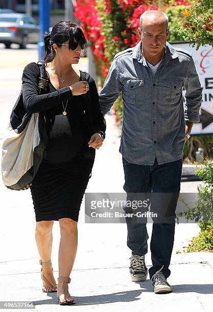 Selma Blair and boyfriend Jason Bleick are seen on May 10, 2011 in Los Angeles, California.