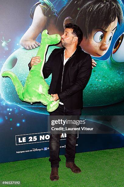 Actor Tittof attends "Le Voyage d'Arlo - The Good Dinosaur" Paris Premiere at Le Grand Rex on November 10, 2015 in Paris, France.