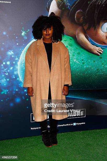 Singer Yseult attends "Le Voyage d'Arlo - The Good Dinosaur" Paris Premiere at Le Grand Rex on November 10, 2015 in Paris, France.
