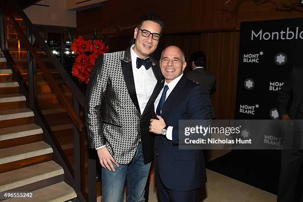 Fashion Director Cameron Silver and Chief Executive and President of Montblanc North America Mike Giannattasio attend The 24th Montblanc De La...