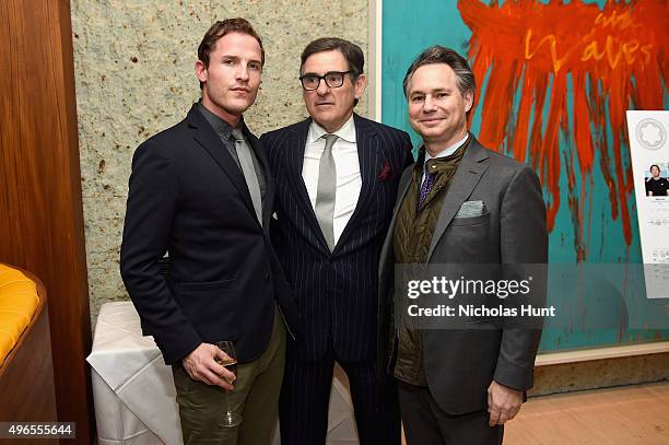 Honoree Peter M. Brant and Jason Binn attend The 24th Montblanc De La Culture Arts Patronage Award at Kappo Masa on November 10, 2015 in New York...