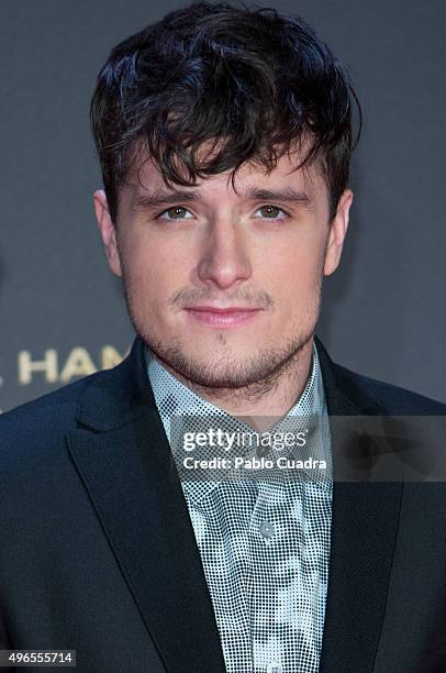 Actor John Hutcherson attends 'The Hunger Games: Mockingjay - Part 2' premiere at Kinepolis cinema on November 10, 2015 in Madrid, Spain.