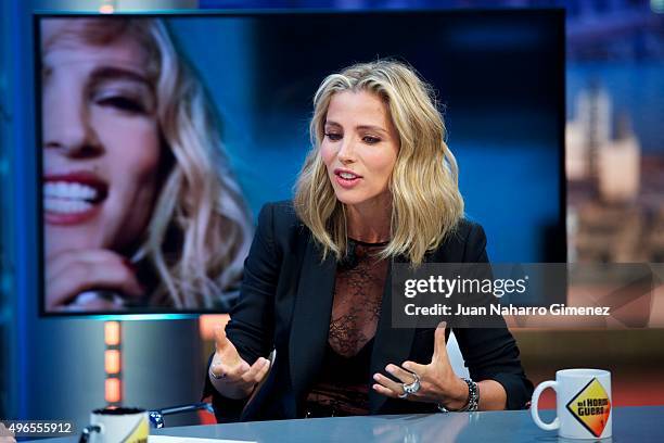 Elsa Pataky attends 'El Hormiguero' Tv show at Vertice Studio on November 10, 2015 in Madrid, Spain.