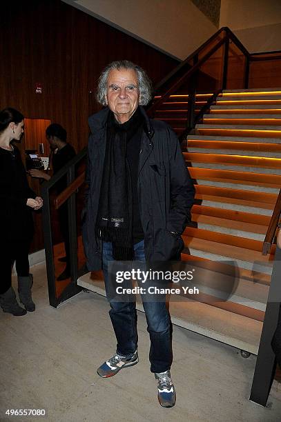 Patrick Demarchelier attends 24th anniversary Year of Montblanc De La Culture Arts Patronage Awards at Kappo Masa on November 10, 2015 in New York...