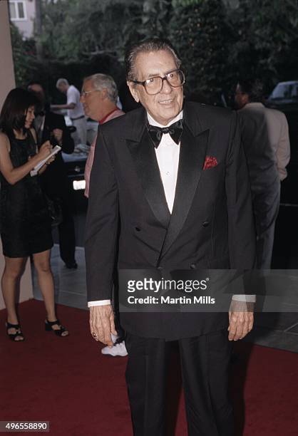 Director and producer Fred de Cordova attends Milton Berle's 90th Birthday Celebration on July 12, 1998 at the Beverly Hills Hotel in Beverly Hills,...
