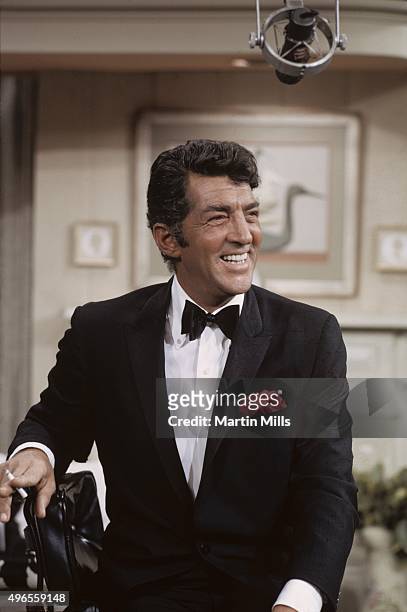 Entertainer Dean Martin on the set of 'The Dean Martin Show' in 1967 in Los Angeles, California.