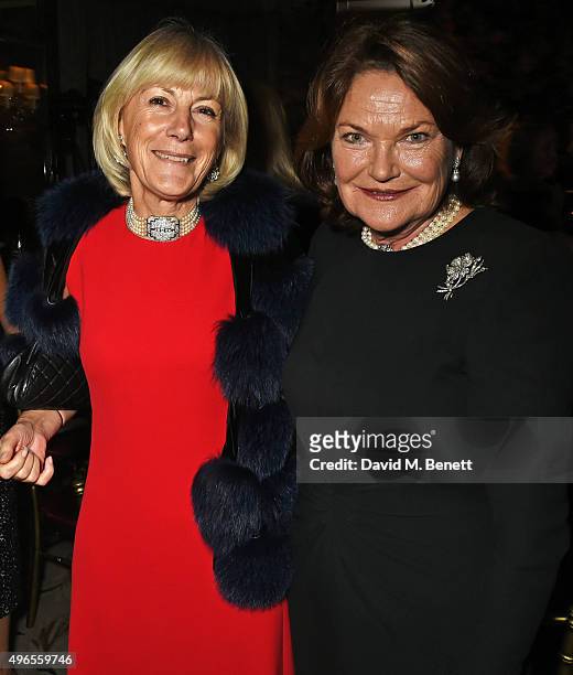 Mary Hanbury and Antoinette Oppenheimer attend the 25th Cartier Racing Awards at The Dorchester on November 10, 2015 in London, England.