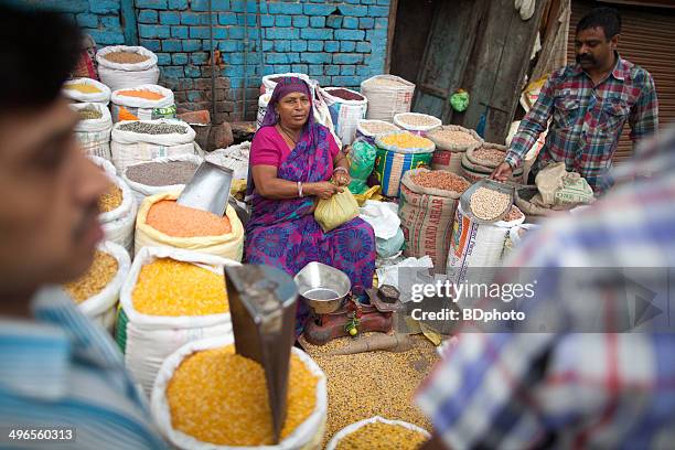 new delhi spice market - india tribal people stock pictures, royalty-free photos & images