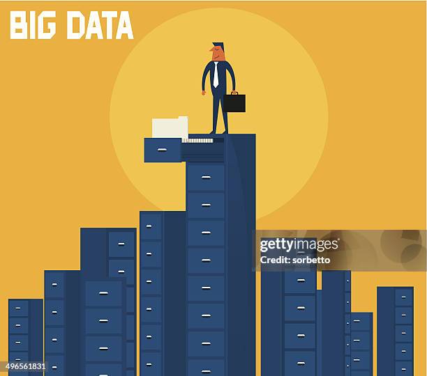 big data - archives stock illustrations