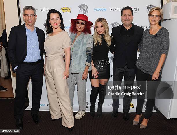 Robert Safian, Debi Mazar, Patricia Field, Hilary Duff, Darren Star and Nicole LaPorte appear during "Inside TV Land's Hit Show "Younger" With TV...