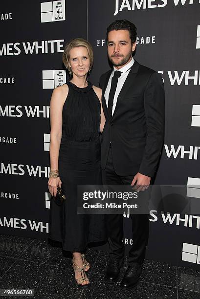 Actors Cynthia Nixon and Christopher Abbott attend opening night of MOMA's eighth annual Contenders featuring The Film Arcade's "James White" at...