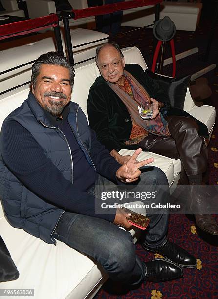 George Lopez and Cheech Marin attends the "The Latin Explosion: A New America," Premiere Screening on November 10, 2015 in New York City.