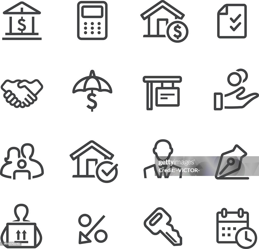 Home Mortgage Icons - Line Series