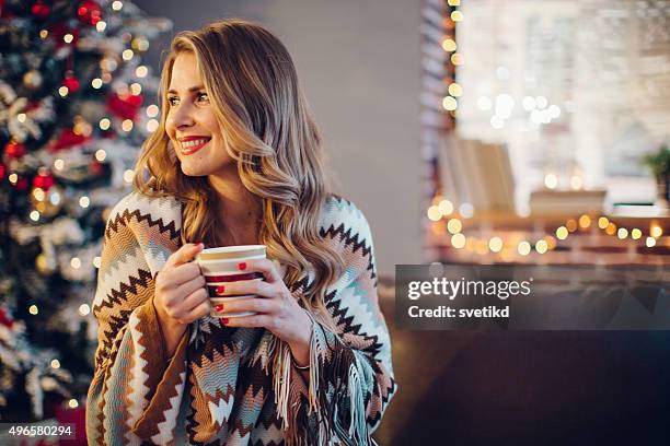 cozy christmas at home. - winter relaxation stock pictures, royalty-free photos & images