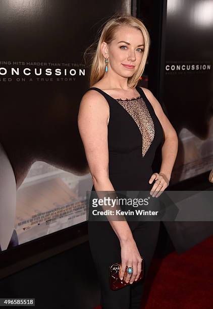 Actress Sara Lindsey attends the Centerpiece Gala Premiere of Columbia Pictures' "Concussion" during AFI FEST 2015 presented by Audi at TCL Chinese...
