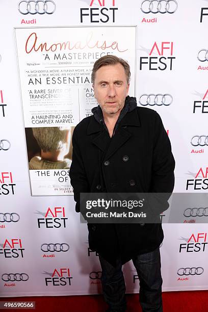 Actor Tim Roth attends the screening and Q&A for the Paramount Pictures film 'Anomalisa' at the Egyptian Theater on November 10, 2015 in Hollywood,...