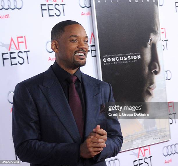 Actor Will Smith arrives at the AFI FEST 2015 Presented By Audi Centerpiece Gala Premiere of Columbia Pictures' "Concussion" at TCL Chinese Theatre...