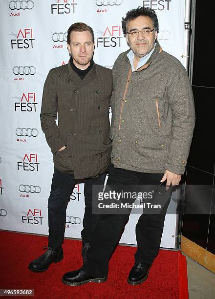 Ewan McGregor and Rodrigo Garca arrive at the AFI FEST 2015 premiere of "Last Days In The Desert" held at TCL Chinese 6 Theatres on November 10, 2015...