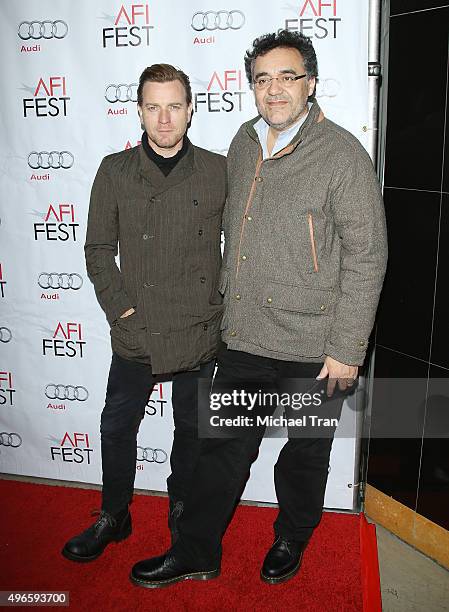 Ewan McGregor and Rodrigo Garca arrive at the AFI FEST 2015 premiere of "Last Days In The Desert" held at TCL Chinese 6 Theatres on November 10, 2015...