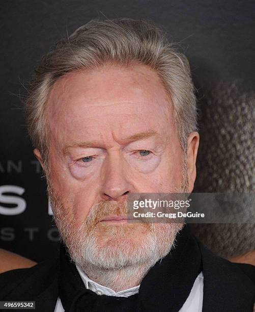 Director Ridley Scott arrives at the AFI FEST 2015 Presented By Audi Centerpiece Gala Premiere of Columbia Pictures' "Concussion" at TCL Chinese...