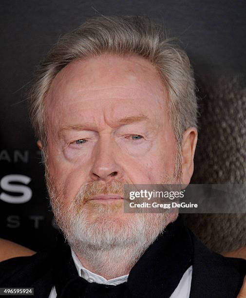 Director Ridley Scott arrives at the AFI FEST 2015 Presented By Audi Centerpiece Gala Premiere of Columbia Pictures' "Concussion" at TCL Chinese...