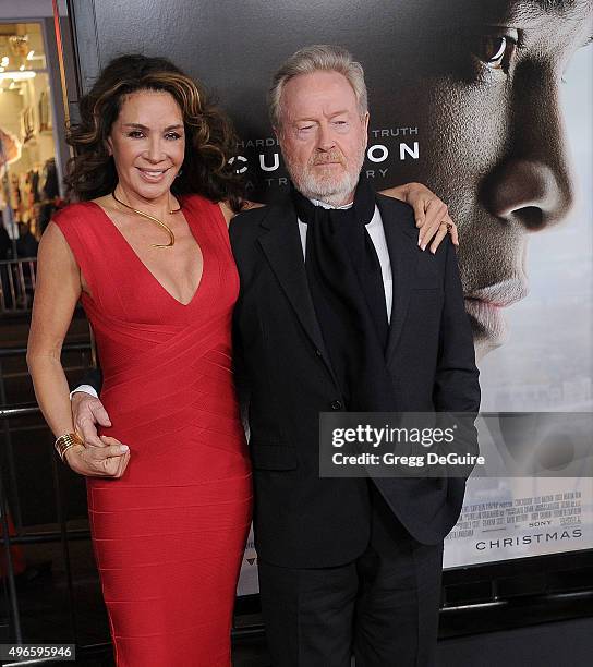 Director Ridley Scott and Giannina Facio arrive at the AFI FEST 2015 Presented By Audi Centerpiece Gala Premiere of Columbia Pictures' "Concussion"...