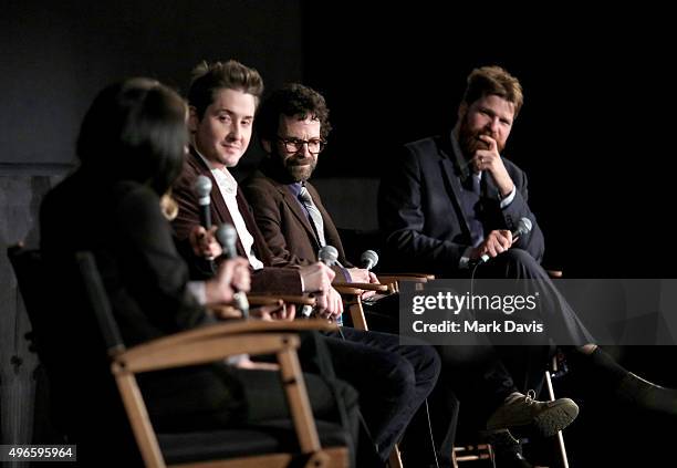 Producer Rosa Tran, director/producer Duke Johnson, writer/director/producer Charlie Kaufman and Associate Director of Programming at AFI FEST Lane...