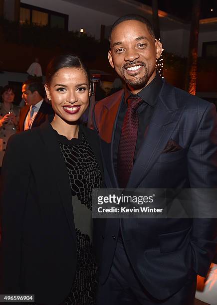 Actress Gugu Mbatha-Raw and actor Will Smith attend the after party for the Centerpiece Gala Premiere of Columbia Pictures' "Concussion" during AFI...