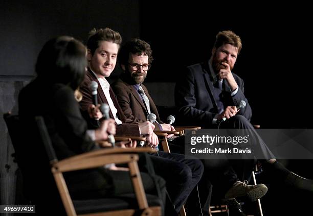 Producer Rosa Tran, director/producer Duke Johnson, writer/director/producer Charlie Kaufman and Associate Director of Programming at AFI FEST Lane...