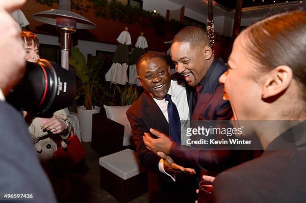 Dr. Bennet Omalu and actor Will Smith attend the after party for the Centerpiece Gala Premiere of Columbia Pictures' "Concussion" during AFI FEST...