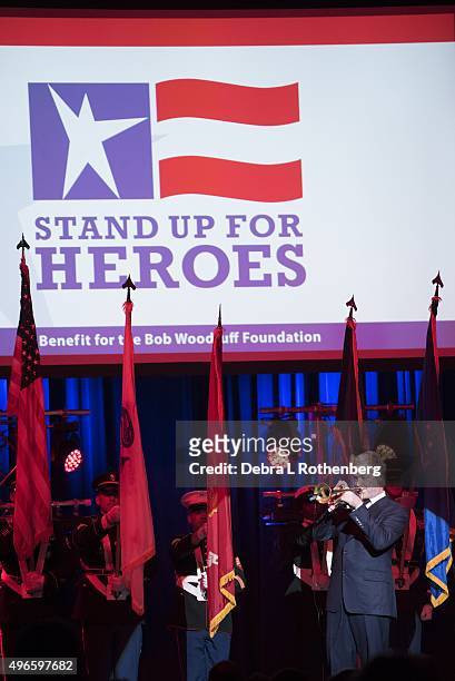 Chris Botti performs at the 9th Annual Stand Up For Heroes Event presented by the New York Comedy Festival and the Bob Woodruff Foundation at Madison...