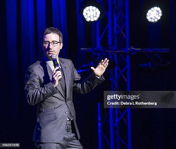 John Oliver at the 9th Annual Stand Up For Heroes Event presented by the New York Comedy Festival and the Bob Woodruff Foundation at Madison Square...