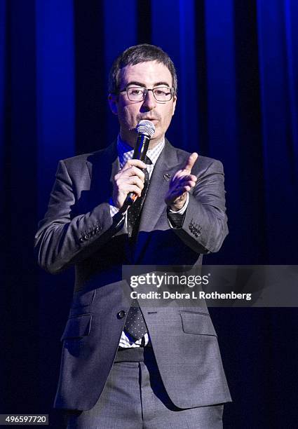John Oliver at the 9th Annual Stand Up For Heroes Event presented by the New York Comedy Festival and the Bob Woodruff Foundation at Madison Square...