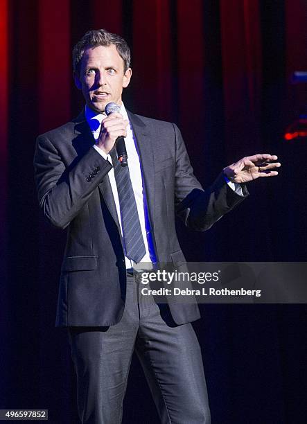 Seth Meyers at the 9th Annual Stand Up For Heroes Event presented by the New York Comedy Festival and the Bob Woodruff Foundation at Madison Square...