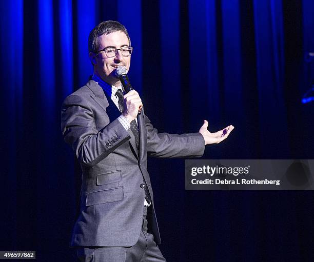 John Oliver at the 9th Annual Stand Up For Heroes Event presented by the New York Comedy Festival and the Bob Woodruff Foundation at Madison Square...