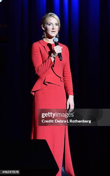 Sgt. Kirstie Ennis performs at the 9th Annual Stand Up For Heroes Event presented by the New York Comedy Festival and the Bob Woodruff Foundation at...