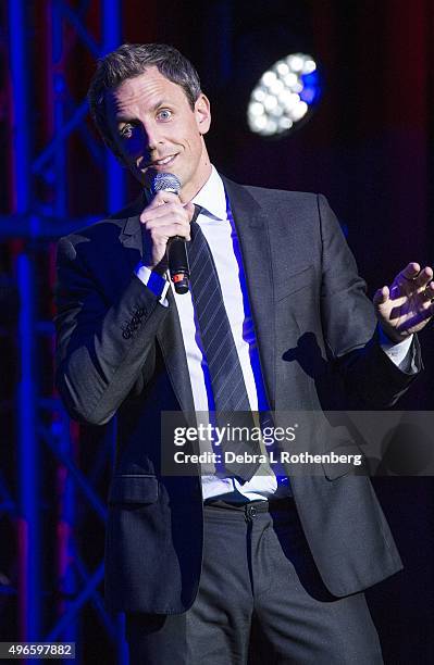Seth Meyers at the 9th Annual Stand Up For Heroes Event presented by the New York Comedy Festival and the Bob Woodruff Foundation at Madison Square...