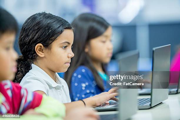 learning how to type - computer class stock pictures, royalty-free photos & images