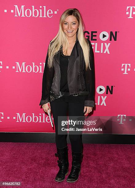 Comedian Justine Ezarik aka iJustine attends the T-Mobile Un-carrier X launch at The Shrine Auditorium on November 10, 2015 in Los Angeles,...