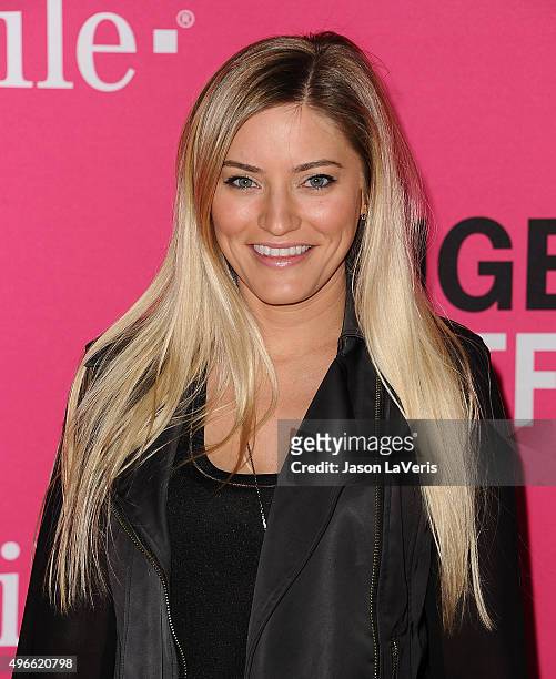 Comedian Justine Ezarik aka iJustine attends the T-Mobile Un-carrier X launch at The Shrine Auditorium on November 10, 2015 in Los Angeles,...