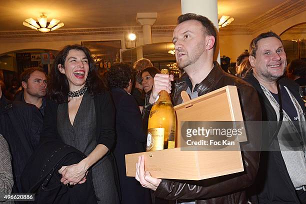 Prix de Flore 2015 winner Jean-Noel Orengo attends the "Prix De Flore 2015 : " Literary Prize Winner Announcement at Cafe de Flore on November 10,...