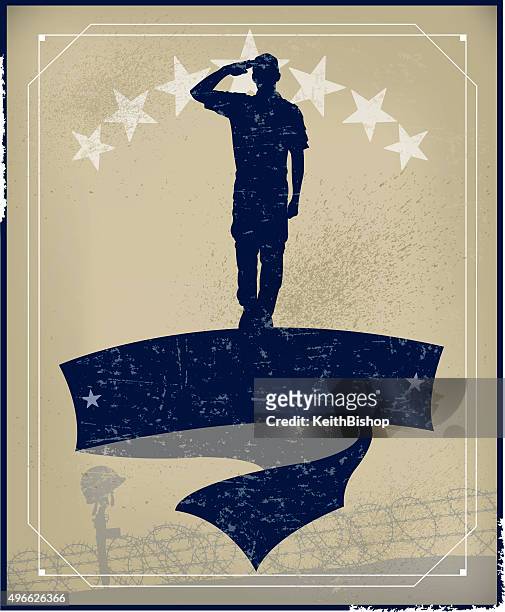 tag der veteranen soldaten salute urlaub hintergrund - salutieren stock-grafiken, -clipart, -cartoons und -symbole