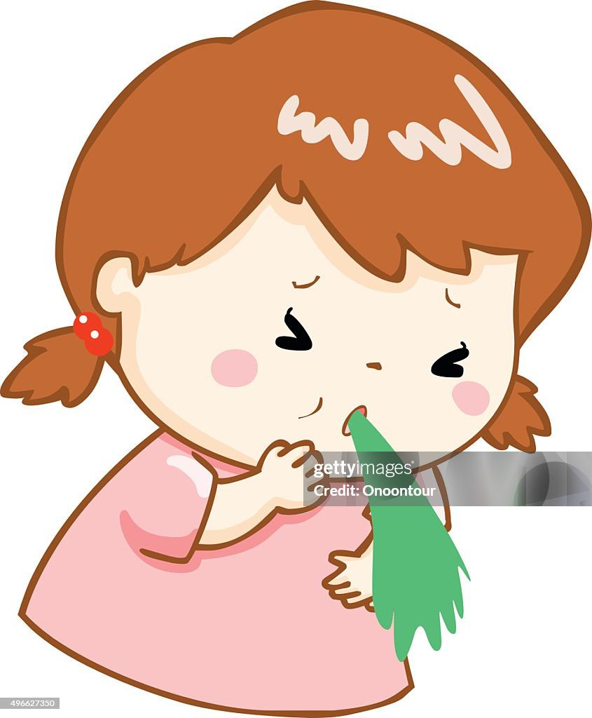 Ill Girl Vomiting Cartoon Vector High-Res Vector Graphic - Getty Images
