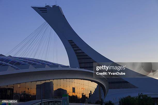 montreal olympic stadium - montreal biodome stock pictures, royalty-free photos & images